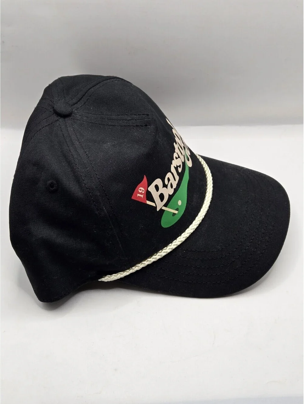 Barstool Golf Men’s Rope Hat Adjustable Snapback Cap Black